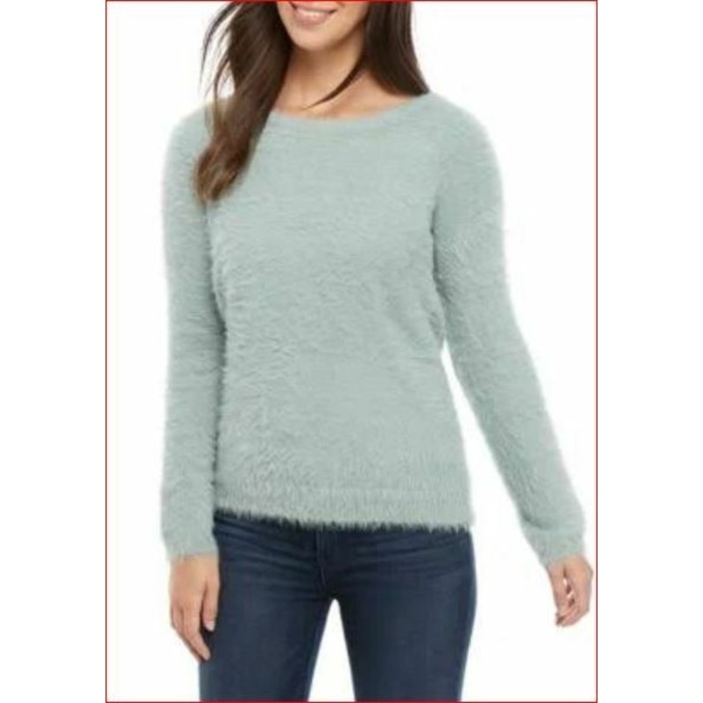Ellen Tracy women sweater downtown glam EPMF9ST248 stella blue sz S $59.